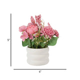flower pot plastic mums pink 9''x4'' china
