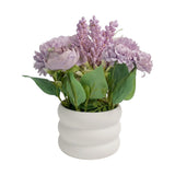 flower pot plastic mums purple 9''x4'' china