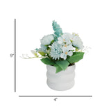 flower pot plastic mums sky blue 9''x4'' china