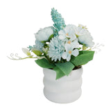 flower pot plastic mums sky blue 9''x4'' china