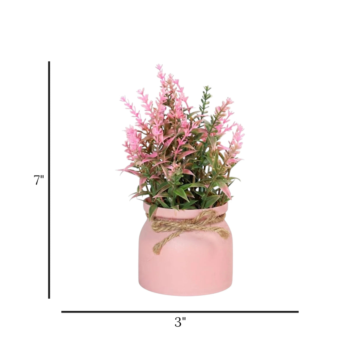 flower pot plastic faux foliage 7"x3" china