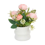 flower pot plastic rose pink 8"x4" china