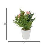 flower pot plastic aster peach 12''x3'' china