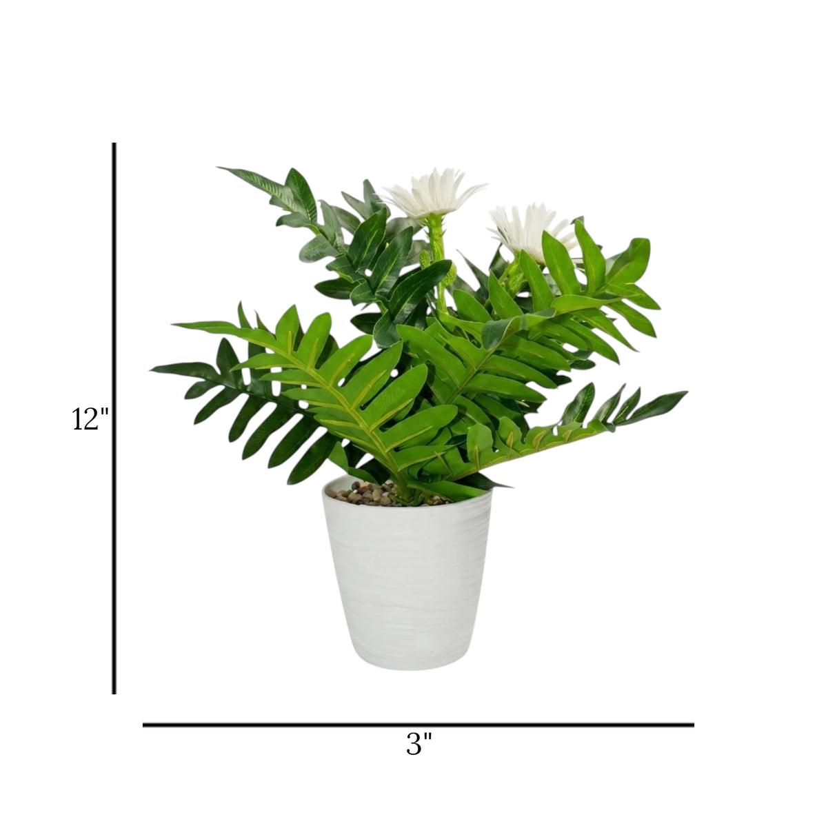 flower pot plastic aster white 12''x3'' china