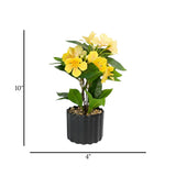 flower pot plastic magnolia yellow 10''x4'' china