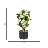 flower pot plastic magnolia white 10''x4'' china