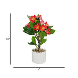 flower pot plastic magnolia red 10''x4'' china