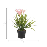 flower pot plastic star pink 12''x4'' china