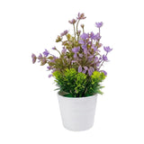 flower pot plastic faux foliage lavender 9"x3" china