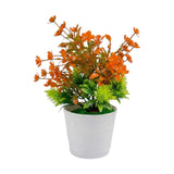 flower pot plastic faux foliage orange 9"x3" china