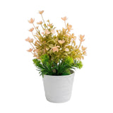 flower pot plastic faux foliage peach 9"x3" china