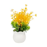 flower pot plastic faux foliage yellow 10"x3" china