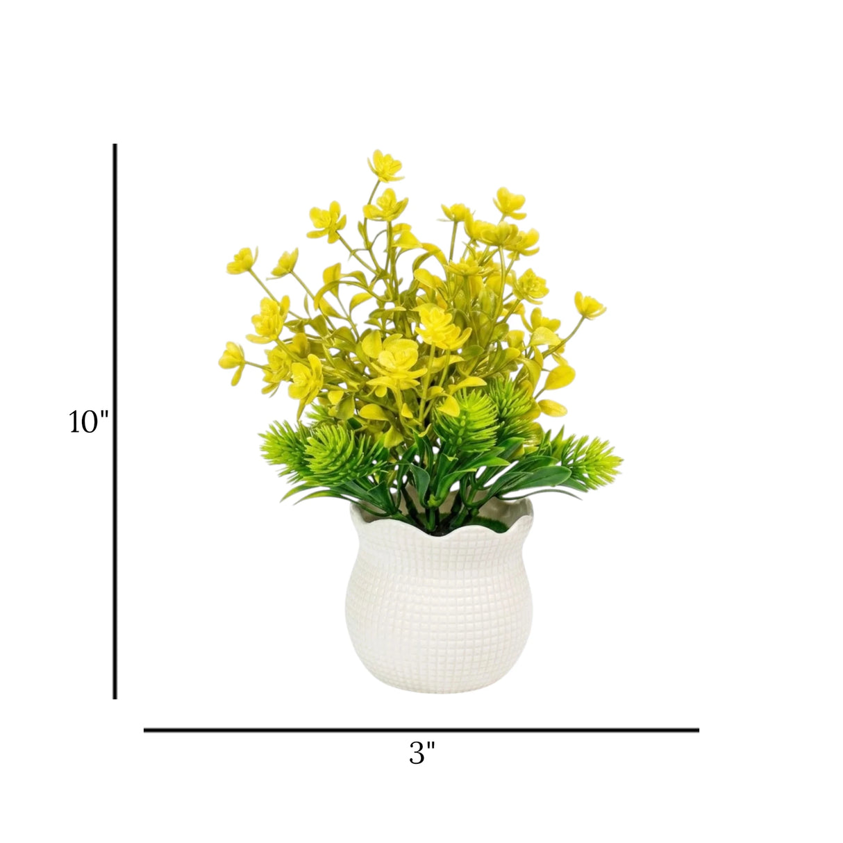 flower pot plastic faux foliage lemon 10"x3" china