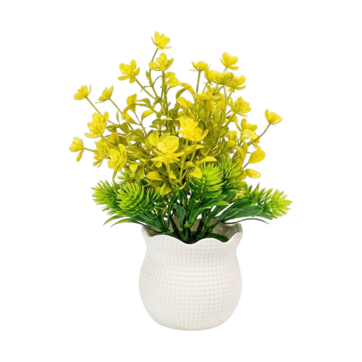 flower pot plastic faux foliage lemon 10"x3" china
