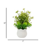 flower pot plastic faux foliage white 10"x3" china