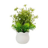 flower pot plastic faux foliage white 10"x3" china