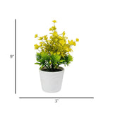 flower pot plastic faux foliage lemon 9"x3" china