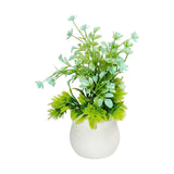 flower pot plastic faux foliage sea green 10"x3" china