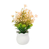 flower pot plastic faux foliage peach 10"x3" china