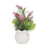 flower pot plastic faux bonsai pink 9"x3" china