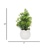 flower pot plastic faux foliage green 10"x3" china