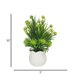 flower pot plastic protea spray green 10''x3'' china