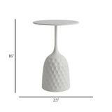 fancy metal table wine glass shape white 16''x23'' china