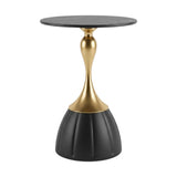 fancy metal table wine glass shape black & golden 16''x23'' china