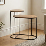 metal table 2in1 & wooden top brown & black 24''x23'' china