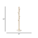 wooden coat stand skin with white base  64''x14'' china