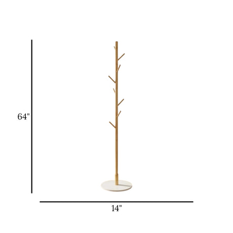 wooden coat stand skin with white base  64''x14'' china