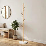 wooden coat stand skin with white base  64''x14'' china