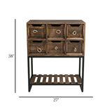 wooden storage console table 6s brown 27''x38'' china
