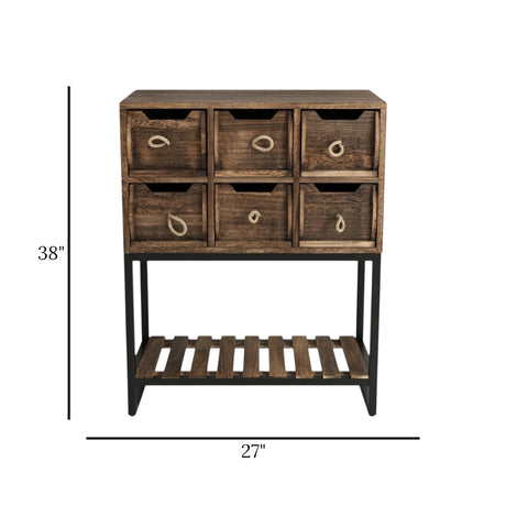 wooden storage console table 6s brown 27''x38'' china