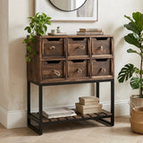 wooden storage console table 6s brown 27''x38'' china