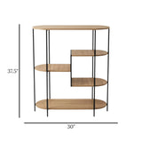metal shelf rack wooden top 5s brown 37.5''x30'' china