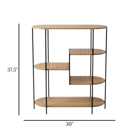 metal shelf rack wooden top 5s brown 37.5''x30'' china
