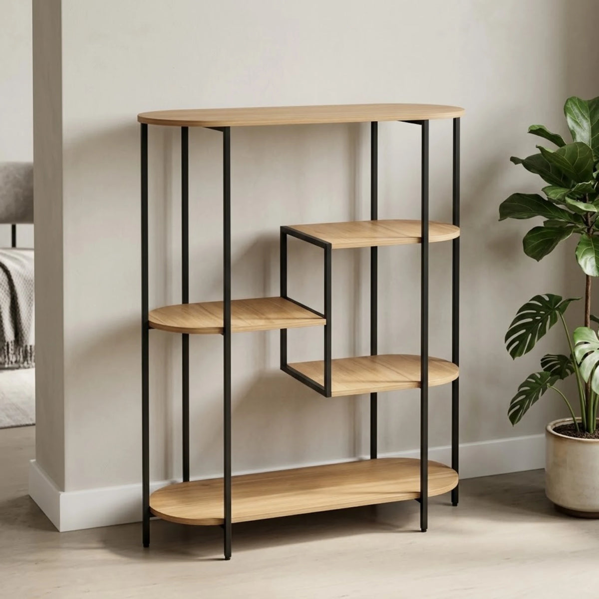 metal shelf rack wooden top 5s brown 37.5''x30'' china