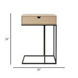 wooden draw & metal base black 24''x16'' china