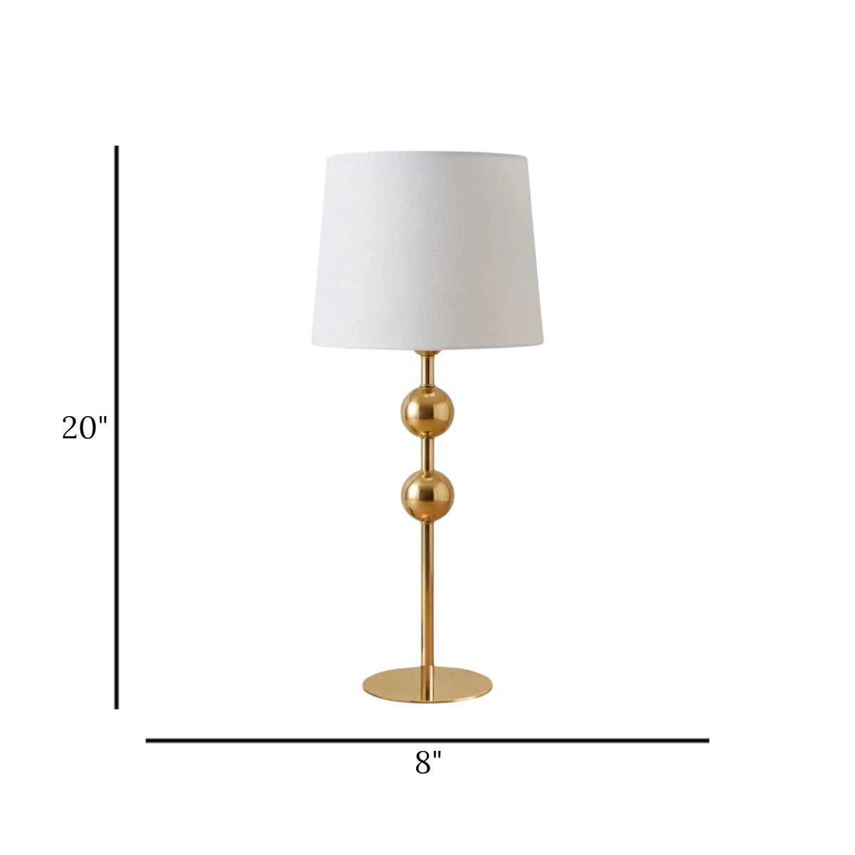 metal table lamp 2 balls golden 20''x8'' china
