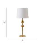 metal table lamp 2 balls golden 20''x8'' china