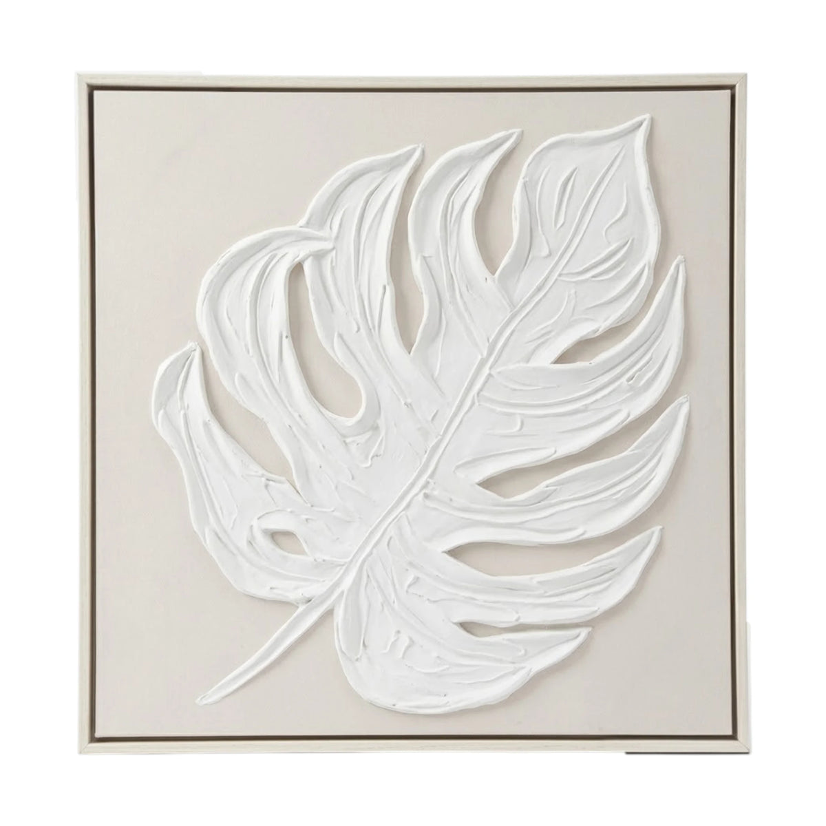 scenery frame embossed leaf white 16.5''x16.5'' china