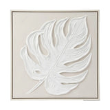 scenery frame embossed leaf white 16.5''x16.5'' china