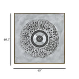 abstract art 3d scenery frame evil eye silver 40.5''x40'' china