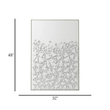 abstract 3d art scenery frame geometric white 48''x32'' china