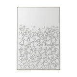 abstract 3d art scenery frame geometric white 48''x32'' china