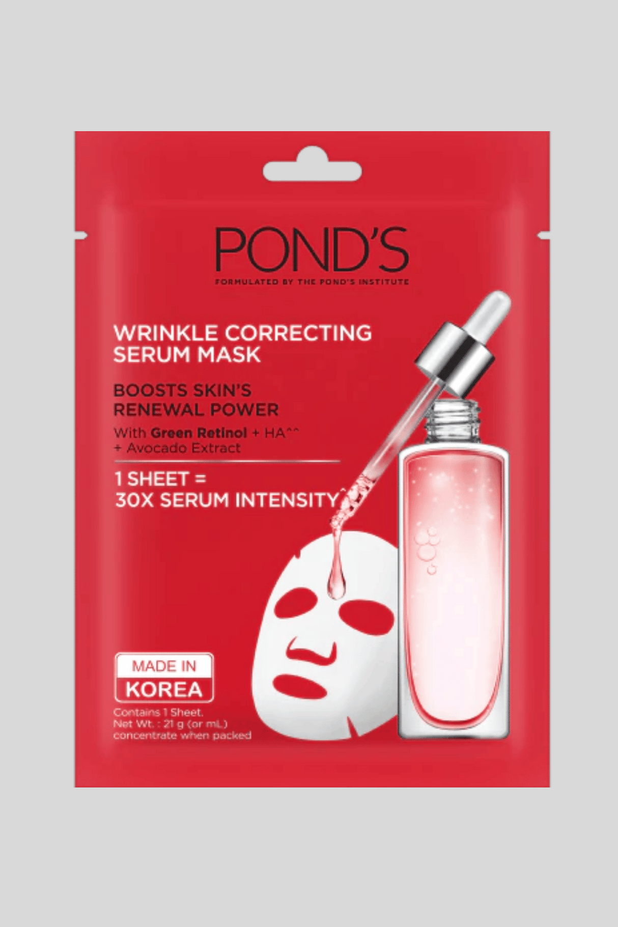 ponds sheet mask wrinkle smoothing 21g