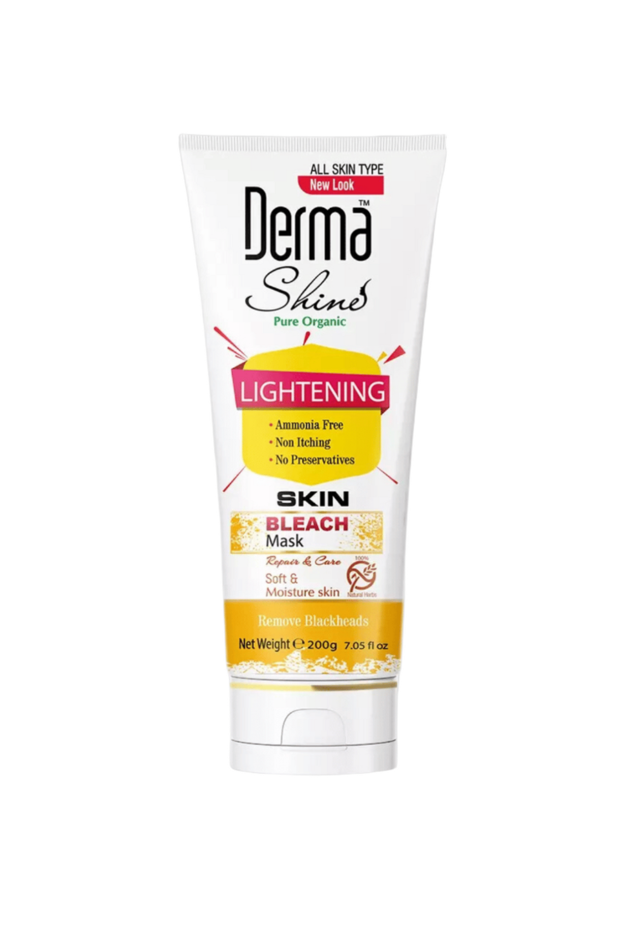 derma shine lightening bleach mask 200g