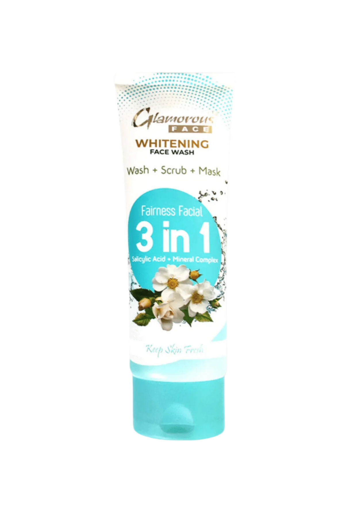 glamorous face wash fairness facial 3in1 100g