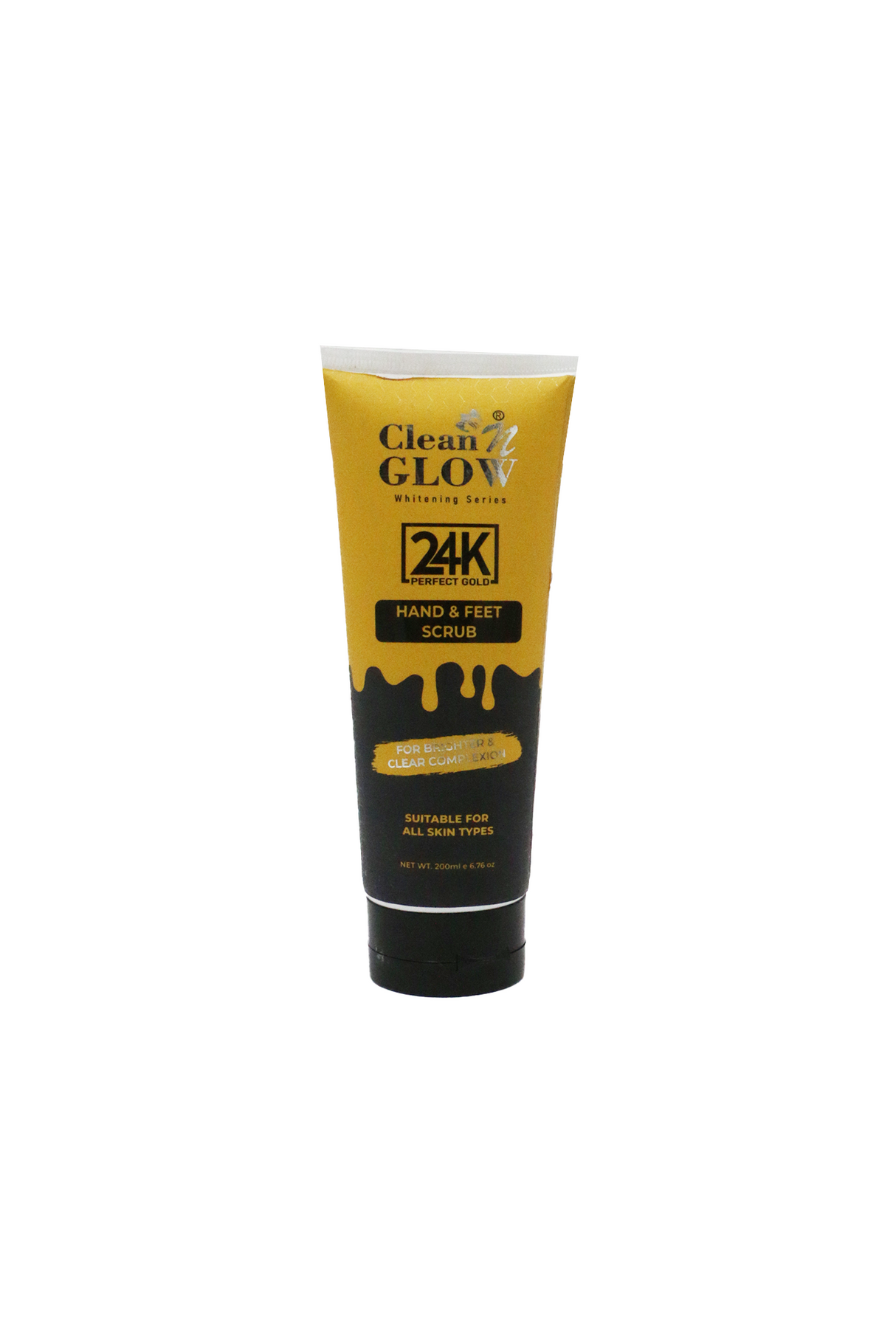 clean n glow 24k gold hand and foot scrub 200ml